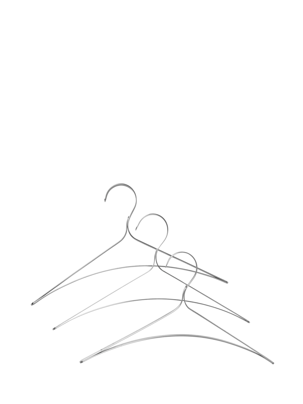ferm LIVING Bowline Clothes Hanger – Set of 3 – Stainless Steel