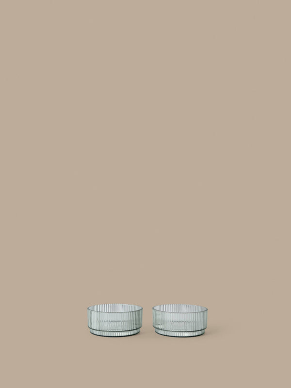 ferm LIVING Ripple Kids Bowls – Set of 2 – Tea Green