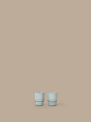ferm LIVING Ripple Kids Cups – Set of 2 – Tea Green