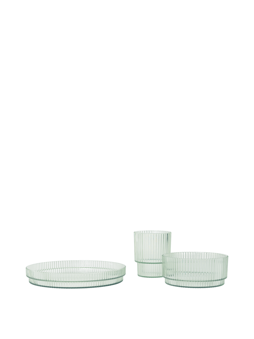 ferm LIVING Ripple Kids Dinner Set – Tea Green
