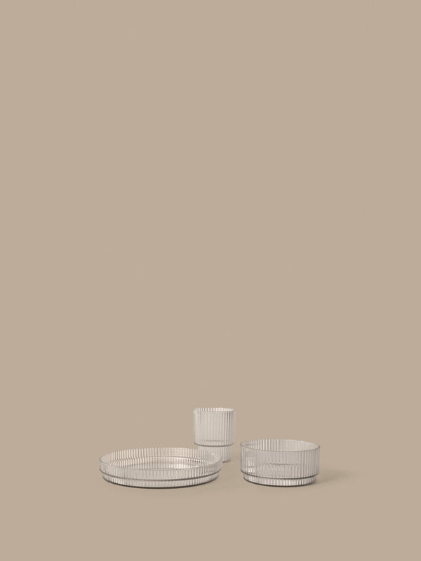 ferm LIVING Ripple Kids Dinner Set – Clear