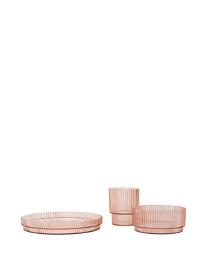 ferm LIVING Ripple Kids Dinner Set – Blush