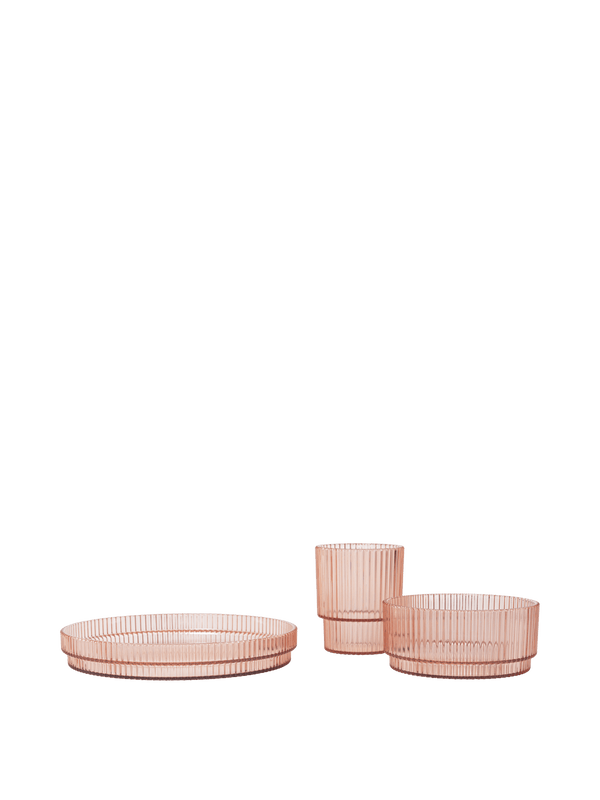ferm LIVING Ripple Kids Dinner Set – Blush