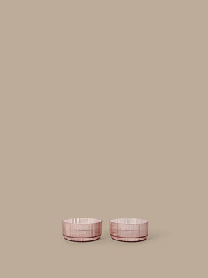 ferm LIVING Ripple Kids Bowls – Set of 2 – Blush