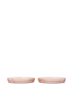 ferm LIVING Ripple Kids Plates – Set of 2 – Blush