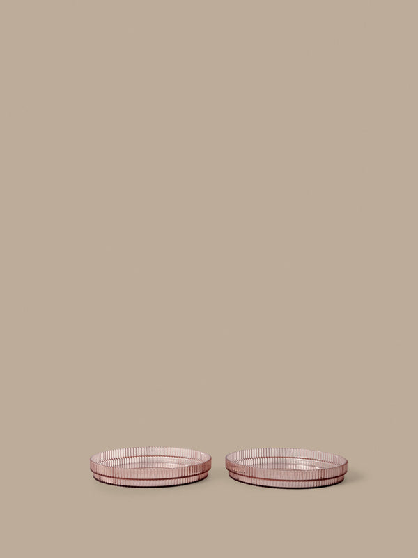 ferm LIVING Ripple Kids Plates – Set of 2 – Blush
