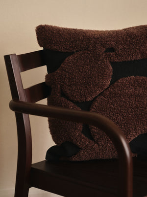 ferm LIVING Cilla Tufted Cushion – Black / Dark Chocolate