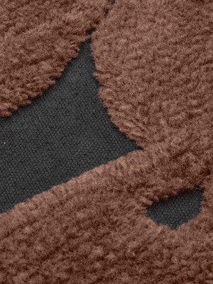 ferm LIVING Cilla Tufted Cushion – Black / Dark Chocolate