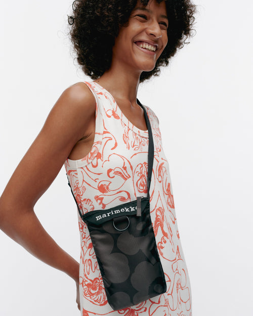 Marimekko Neat Phone Pocket Unikko Black / Gray