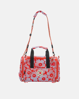Marimekko Tsufe Unikko Kioski Bag Red / Light Blue