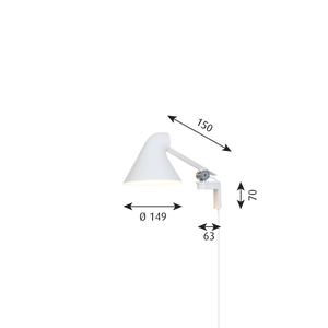 #white #shortarm #withcordwithoutwallbox