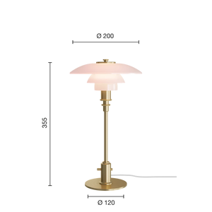 PH 2/1 Pale Rose Brass Table Lamp