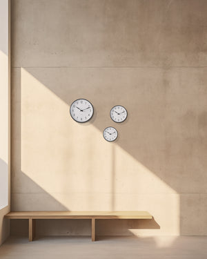Station Wall clock Ø16.5 cm white/black