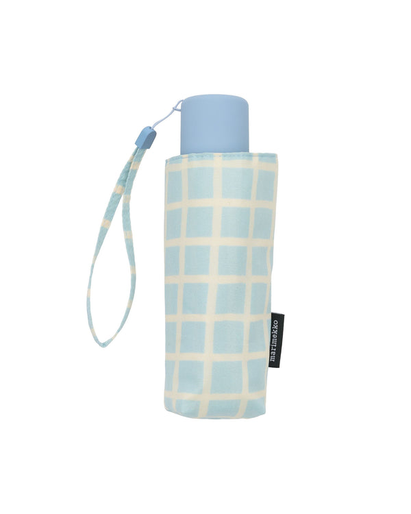 Marimekko Mini Manual Pikku Ruutu Umbrella Light Blue / Off-White