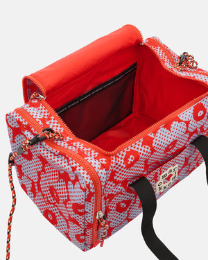 Marimekko Tsufe Unikko Kioski Bag Red / Light Blue