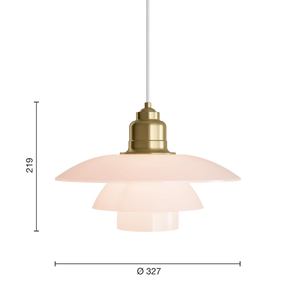 PH 3½-3 Pale Rose Brass Pendant