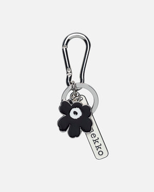Marimekko Puhallus II Unikko Kioski Key Chain Black / White
