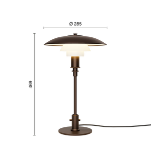 PH 3/2 Aged Brass Opal Table Lamp