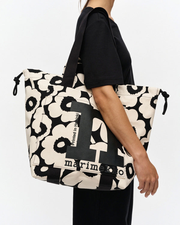 Marimekko Mono City Tote Unikko Off-White / Black