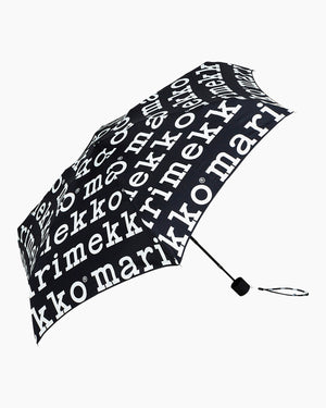 Marimekko Mini Manual Marilogo Umbrella Black / White