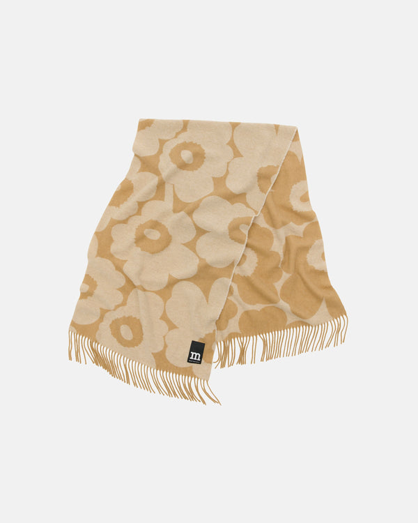 Marimekko Identtinen Unikko Scarf Brown / Off-White