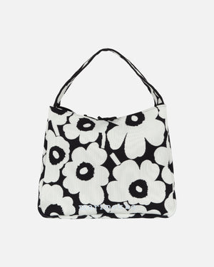 Marimekko Knitted Bag Large Unikko Shoulder Bag Black / Off-White