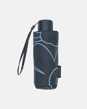 Marimekko Mini Manual Piirto Unikko Umbrella Dark Blue / Light Blue