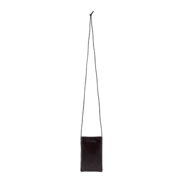 Marimekko Phone Pocket Patent Shoulder Bag Dark Wine Red