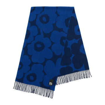 Marimekko Identtinen Unikko Scarf Blue / Dark Blue
