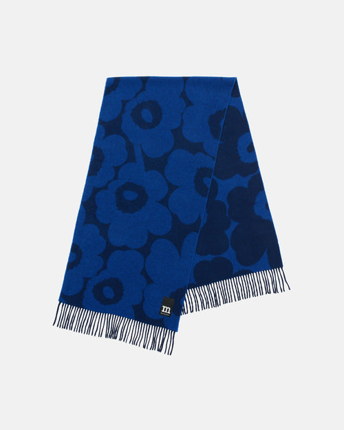 Marimekko Identtinen Unikko Scarf Blue / Dark Blue