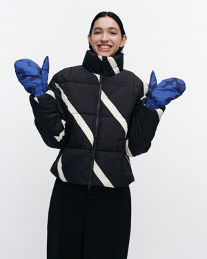 Marimekko Reuhata Unikko Mittens Blue / Dark Blue