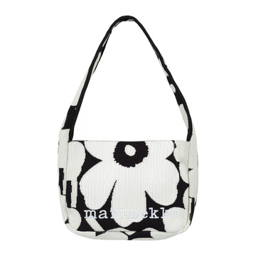 Marimekko Knitted Shoulder Bag Unikko Black / Off-White