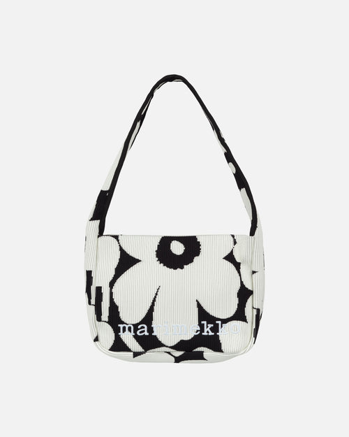 Marimekko Knitted Shoulder Bag Unikko Black / Off-White