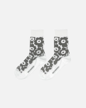 Marimekko Kirmailla Unikko Socks Grey / White