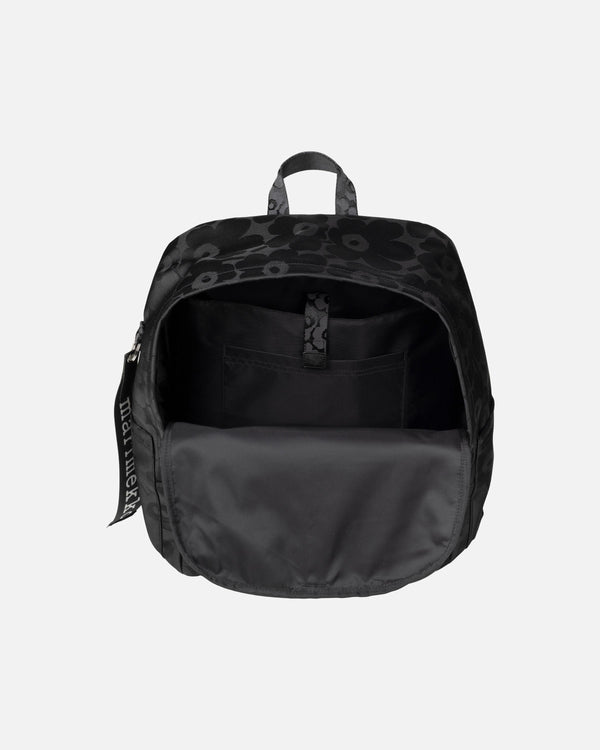 Marimekko Zip Top Backpack Unikko Black / Black