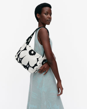 Marimekko Knitted Shoulder Bag Unikko Black / Off-White