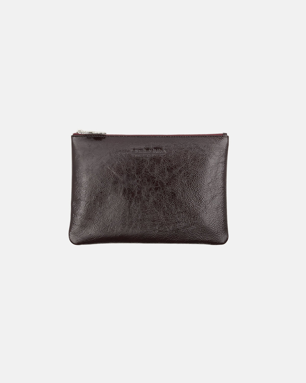 Marimekko Large Pouch Bag Patent Dark Wine Red