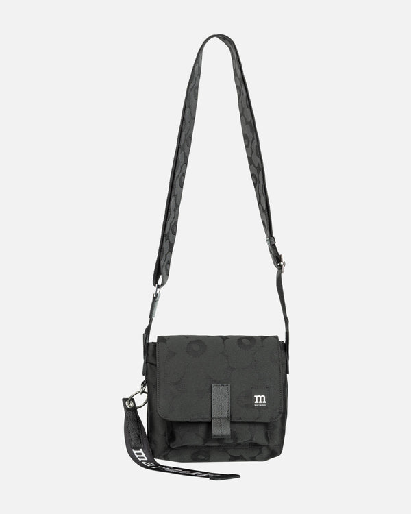 Marimekko Mini Messenger Unikko Shoulder Bag Black / Black