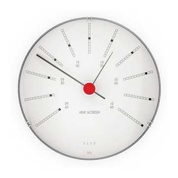 Bankers Barometer Ø12 cm white/black/red