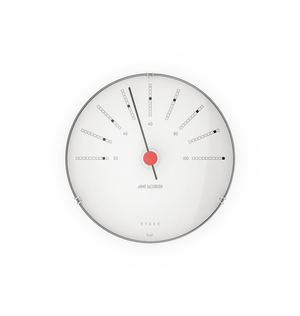 Bankers Hygrometer Ø12 cm white/black/red