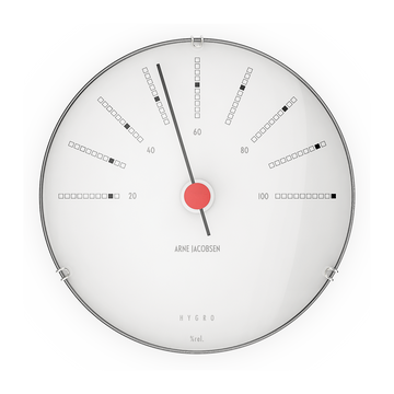 Bankers Hygrometer Ø12 cm white/black/red