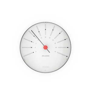 Bankers Thermometer Ø12 cm white/black/red