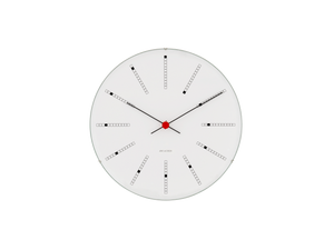Bankers Wall clock Ø16 cm white/black/red