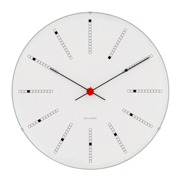 Bankers Wall clock Ø16 cm white/black/red