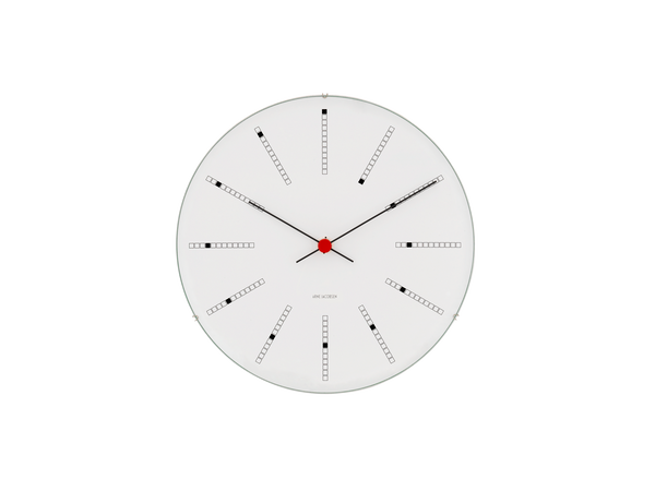 Bankers Wall clock Ø16 cm white/black/red