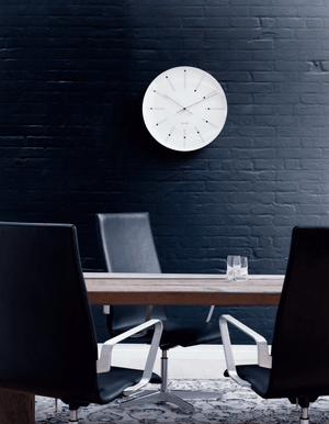Bankers Wall clock Ø48 cm white/black/red