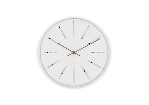 Bankers Wall clock Ø48 cm white/black/red