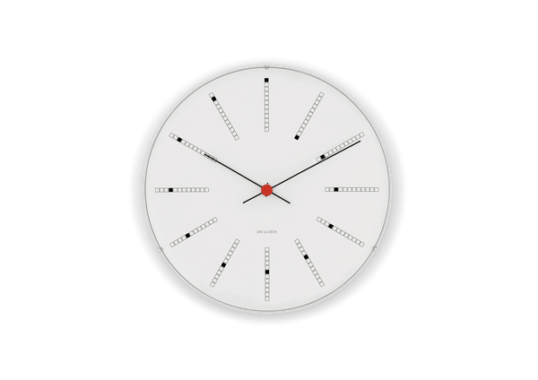 Bankers Wall clock Ø48 cm white/black/red