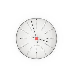 Bankers Wall clock Ø12 cm white/black/red