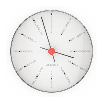 Bankers Wall clock Ø12 cm white/black/red